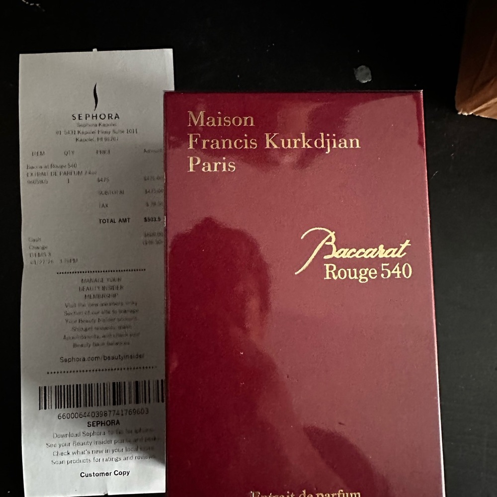 Maison Francis Kurkdjian Red Box Packaging
